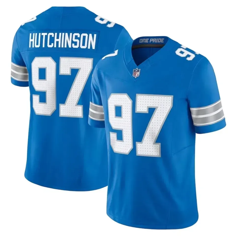 Custom Detroit Lions Football Jersey Honolulu Blue Personalized Name Number