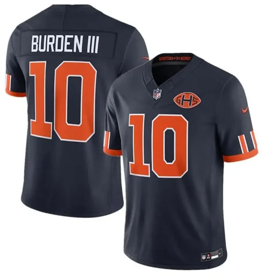 Custom Chicago Bears Football Jersey Navy Orange Personalized Name Number