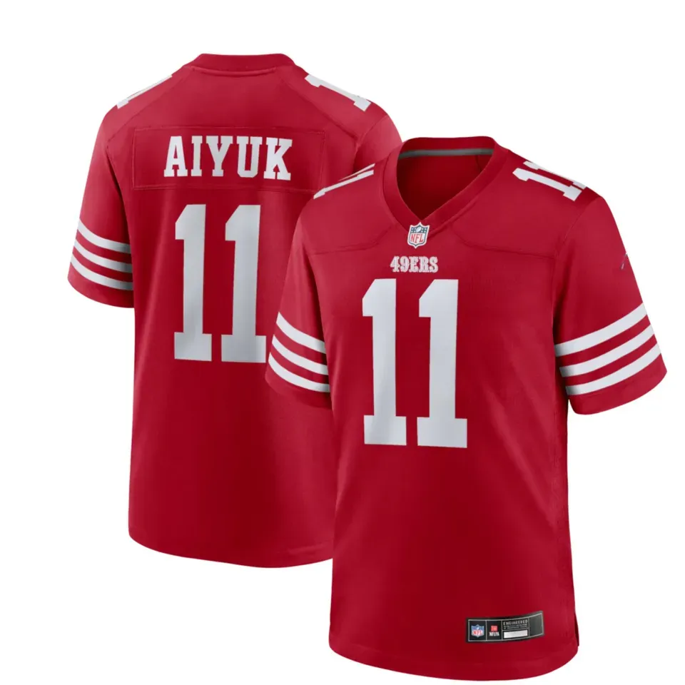 Custom San Francisco 49ers Football Jersey Red Personalized Name Number