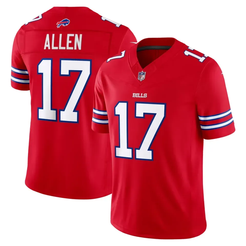 Custom Buffalo Bills Football Jersey Red Personalized Name Number