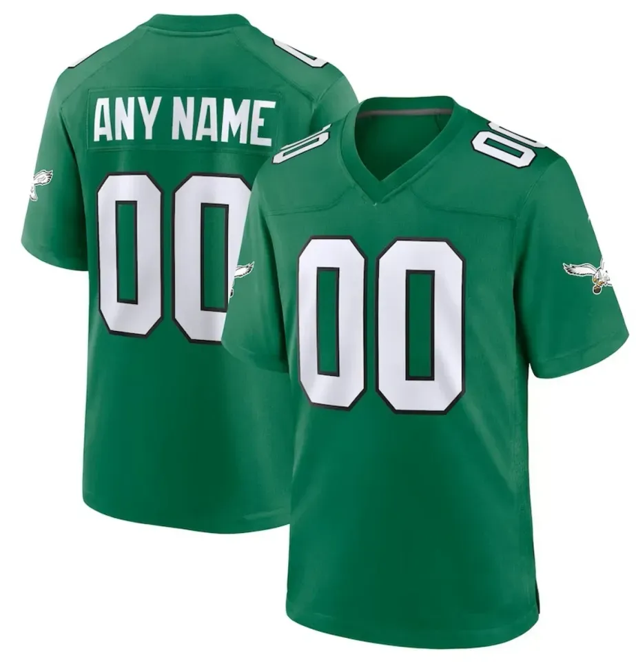 Custom Philadelphia Eagles Football Jersey Green Personalized Name Number