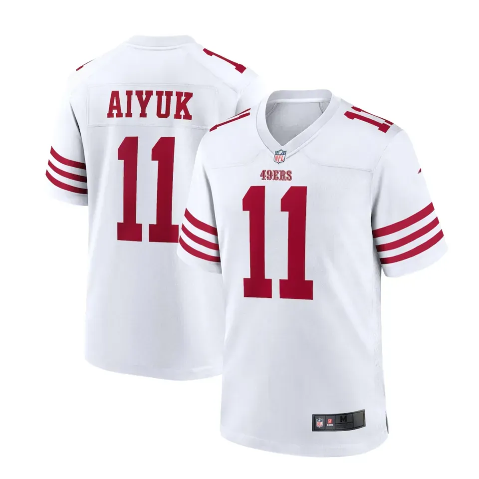 Custom San Francisco 49ers Football Jersey White Personalized Name Number