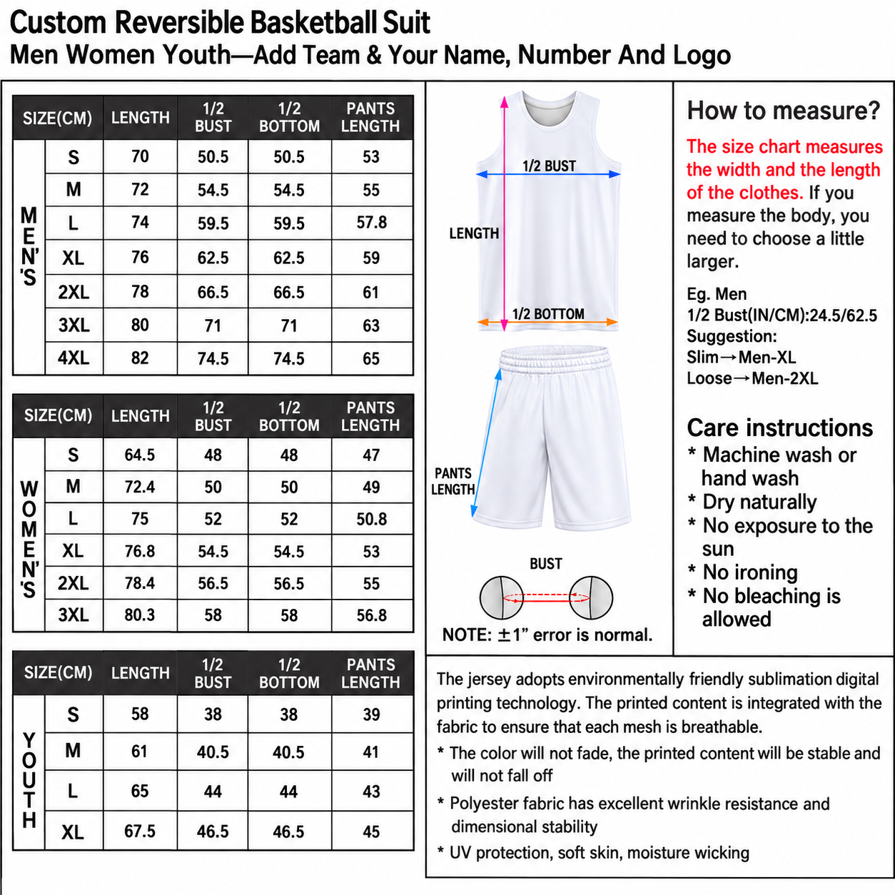 Custom Reversible Basketball Suit(cm)