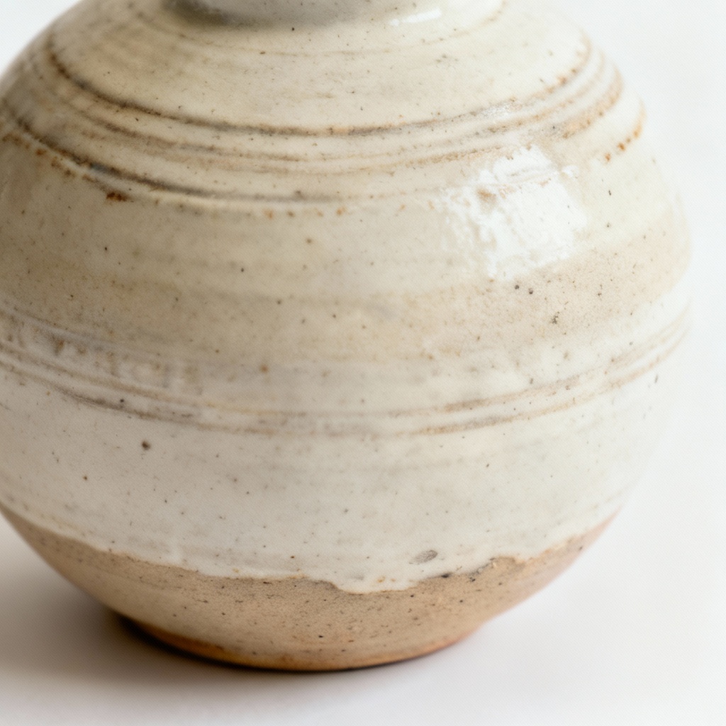 Clay & Porcelain Decorative Sphere - Rustic Artisan Finish - 4 Inch Diameter