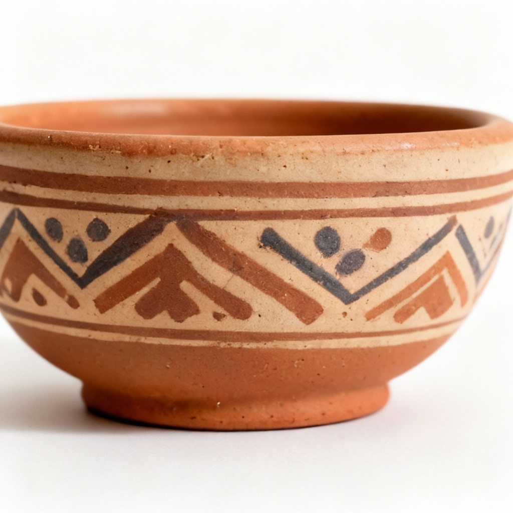 Hand-Thrown Clay Pinch Bowls - Set of Two Folk Art Style