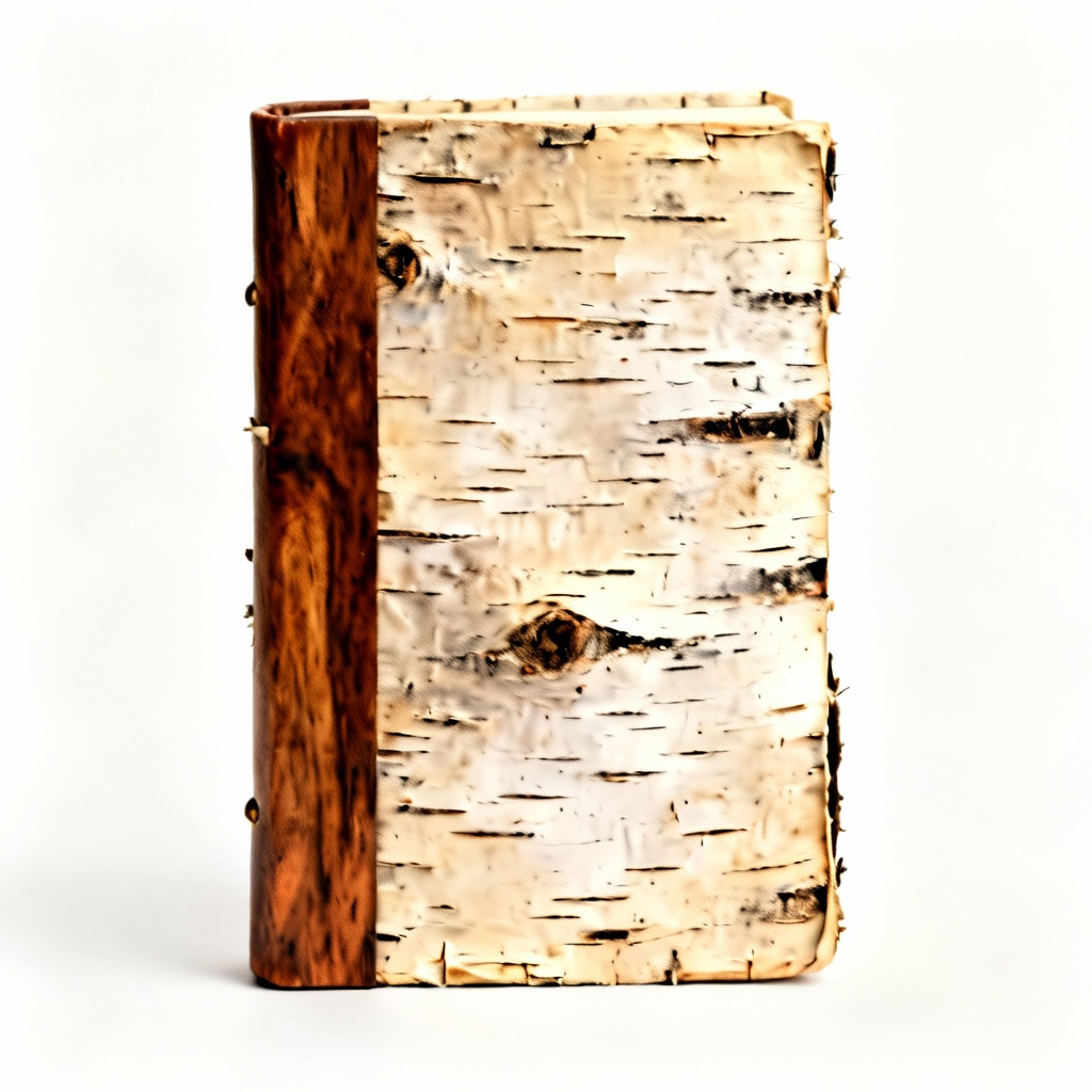 Handcrafted Birch Bark Journal with Walnut Spine - Rustic Writing Companion