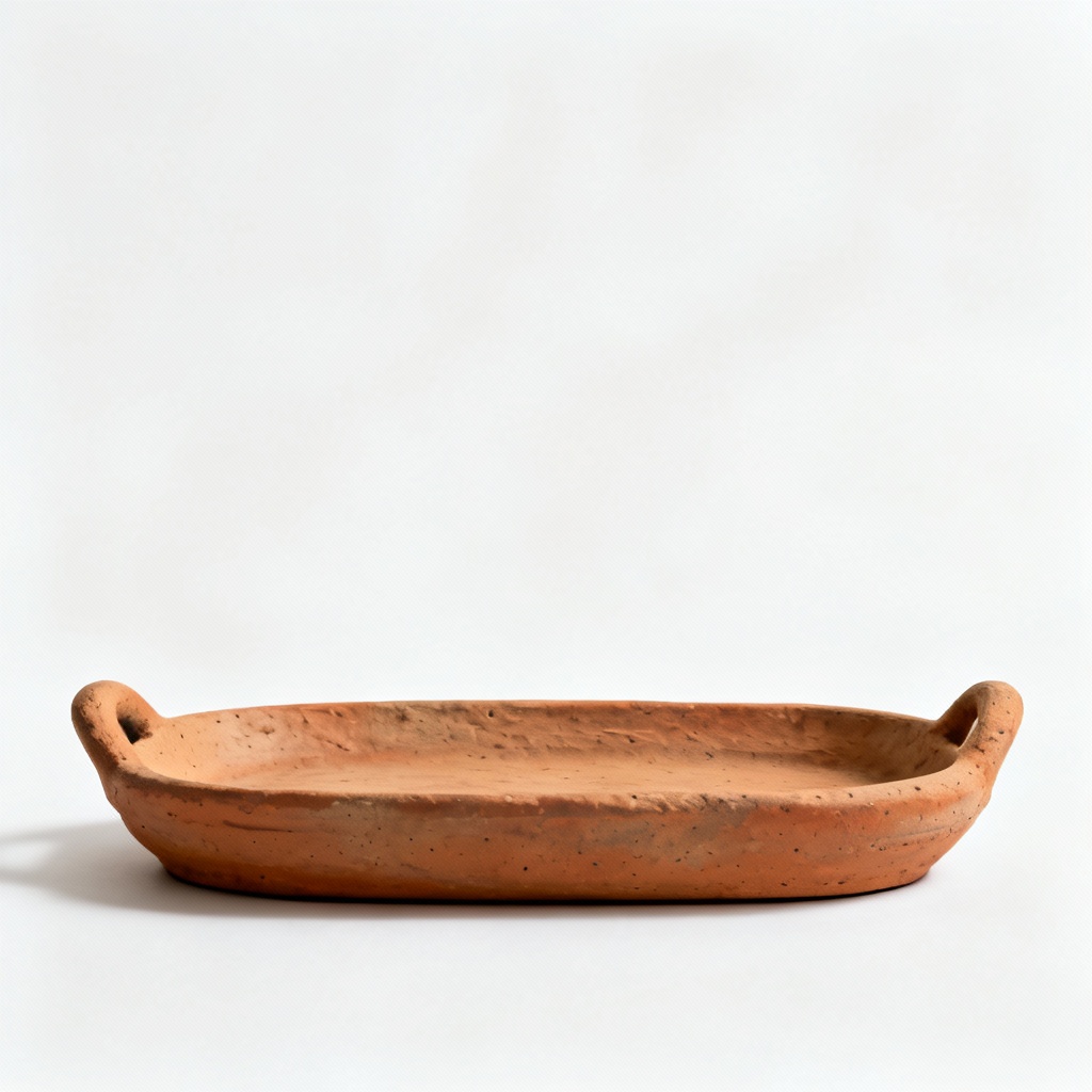 Handcrafted Clay & Earthenware Serving Tray - Rustic Textured Finish