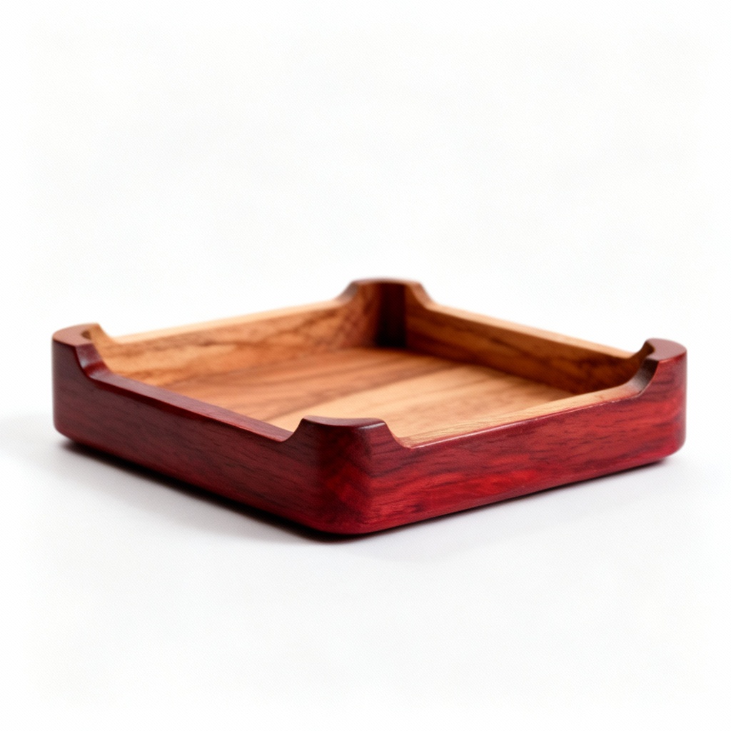 Handcrafted Wooden & Cherry Valet Tray - Desk Organizer