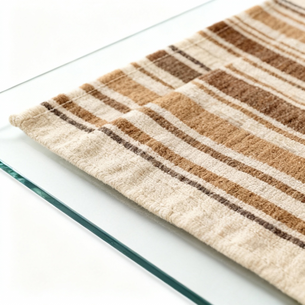 Handwoven Striped Fabric Placemats - Set of 4 - Earth Tones