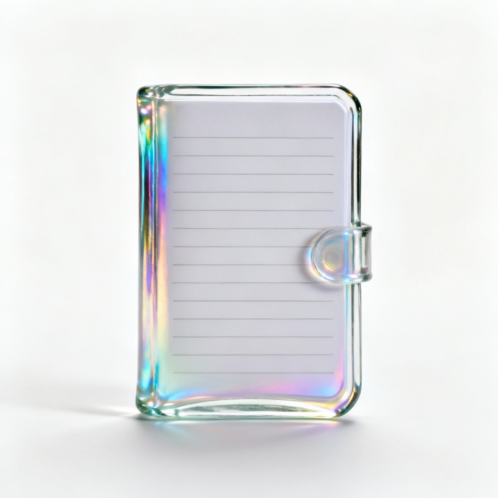 Iridescent Glass Pocket Journal - Hand Blown - Lined Pages
