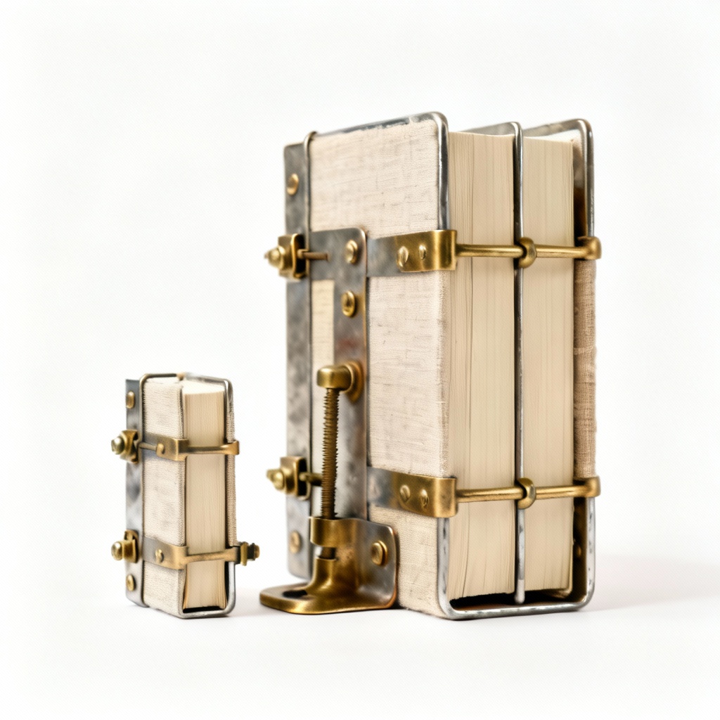 Vintage Inspired Metal Bookbinding Kit with Brass Accents