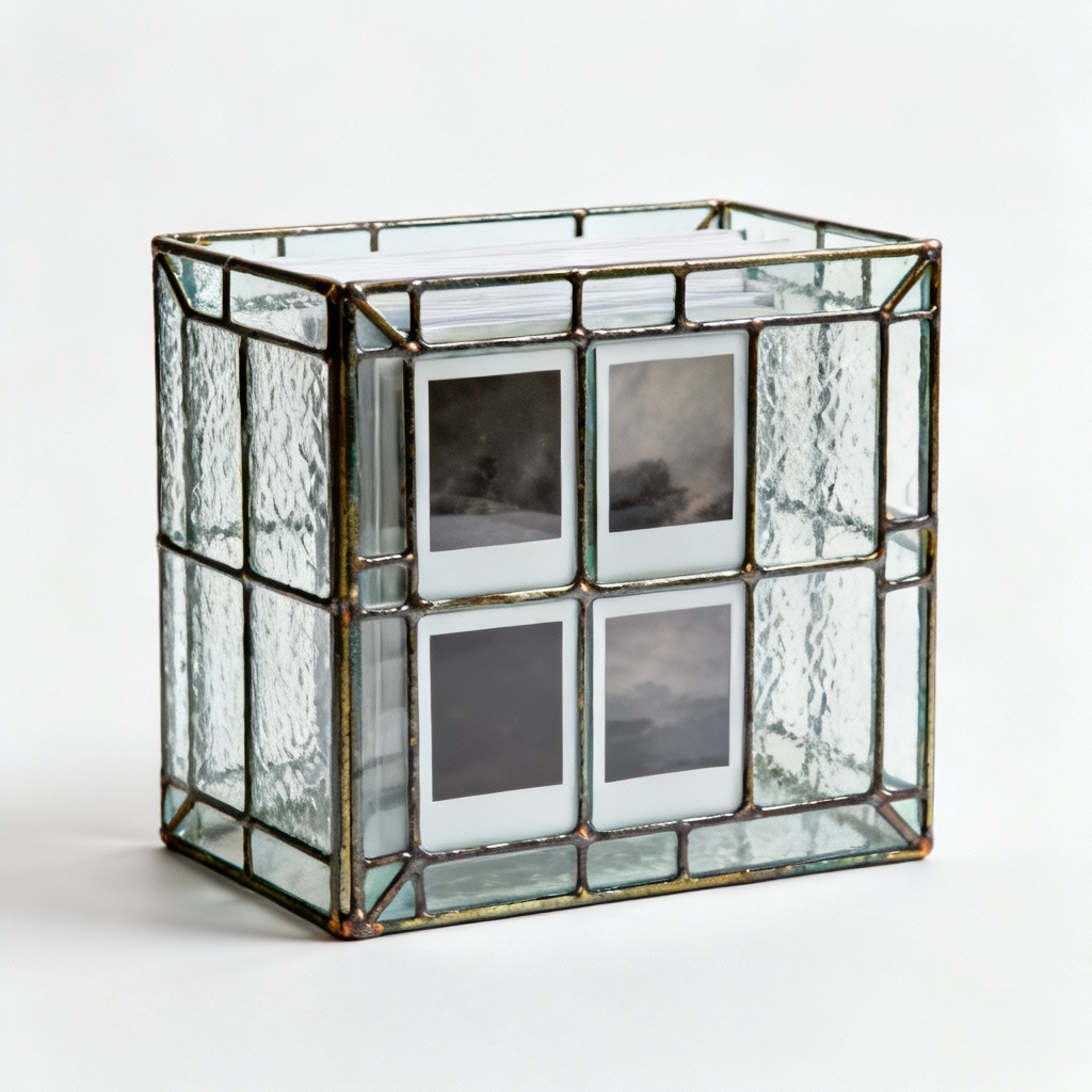 Vintage Stained Glass Photo Album - Holds 4x6 Photos