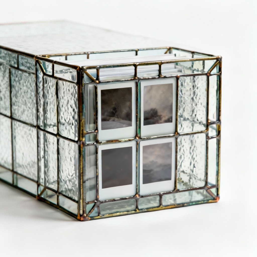 Vintage Stained Glass Photo Album - Holds 4x6 Photos