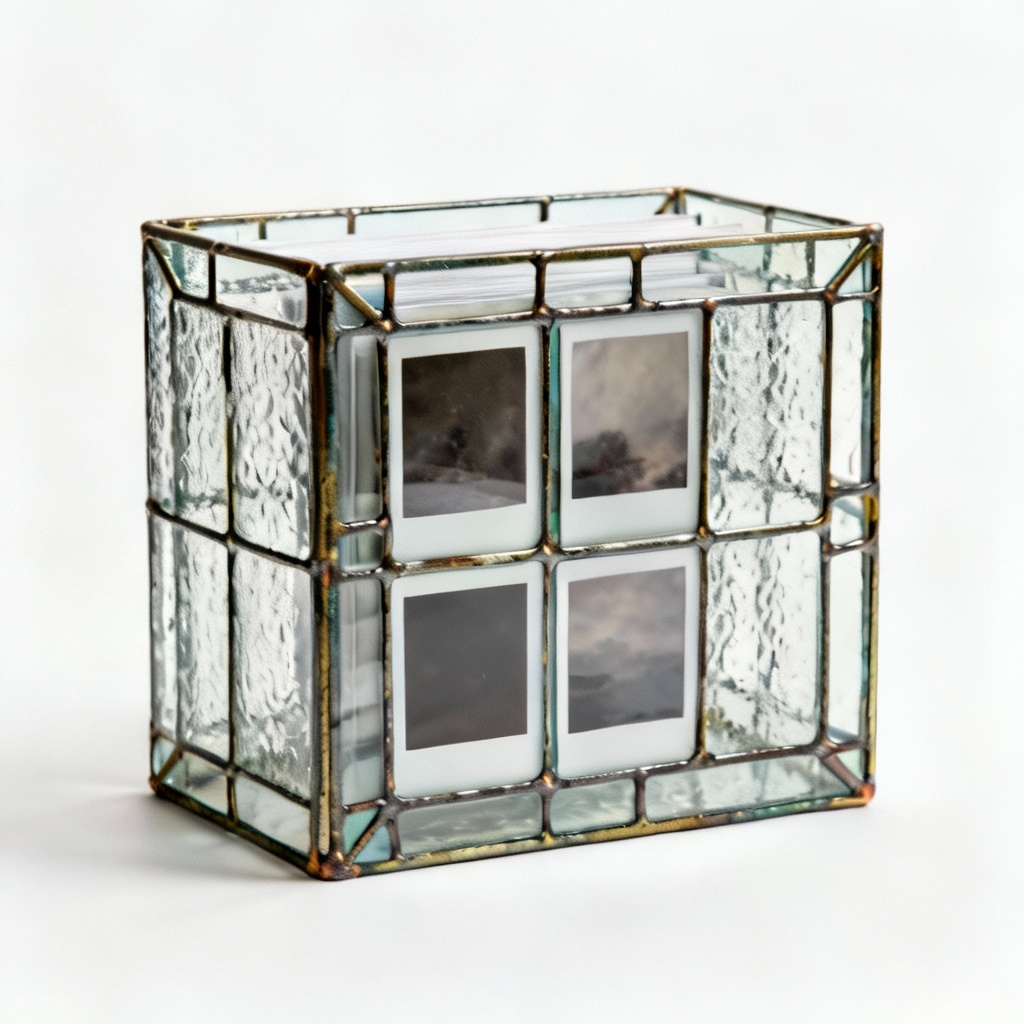 Vintage Stained Glass Photo Album - Holds 4x6 Photos